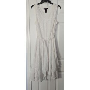 Signature by Robbie Bee Womans Dress Size 12 Sleeveless White